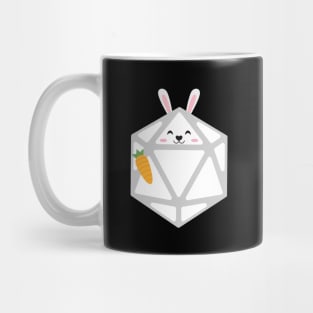 Polyhedral 20 Sided Dice Bunny - Tabletop RPG and Animal Lovers Mashup Mug